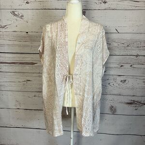 Victorias Secret Robe Womens One Size Kimono Tie‎ Front Boho Neutral Viscose